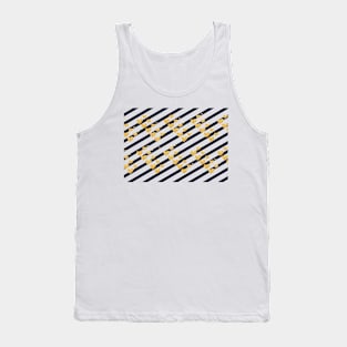 Holiday Hearts Blue and Gold #xmas #christmas #minimal #love #design Tank Top